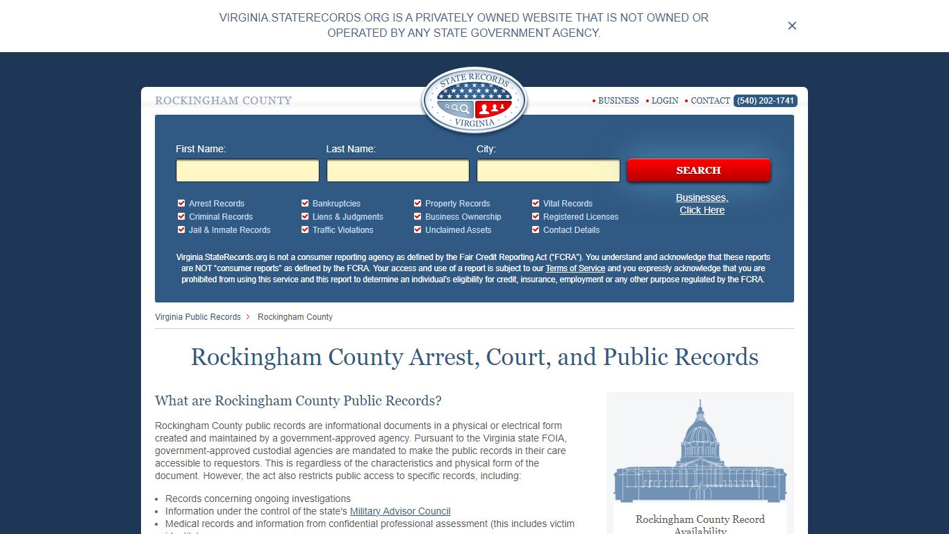 Rockingham County Arrest, Court, and Public Records